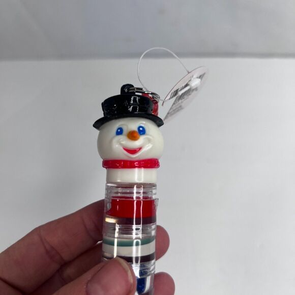 Lip Gloss Santa Gloss NEW Snowman Container Pier 1 Imports 4 Glosses Keychain - Picture 4 of 6